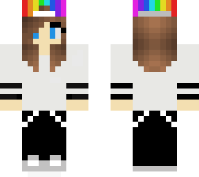 white shirt rainbow tomboy
