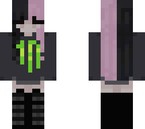 *pink & black cutie + monster*