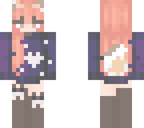 ~~  red hair with a purple shirt also cat socks with bows! :dd ~~