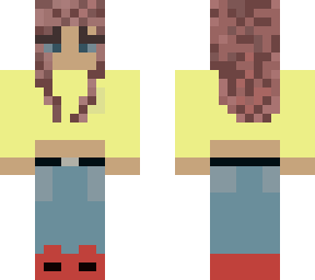 axmee - basic yellow crop and jeans