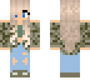 blonde camo girl