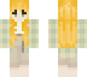 blonde hair girl with striped sweater