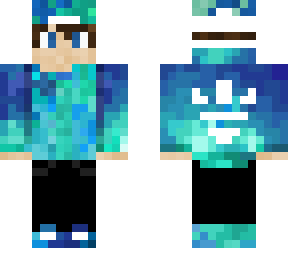 blue color dye boy