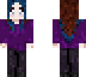 blue-haired girl