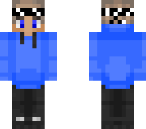 blue hoodie