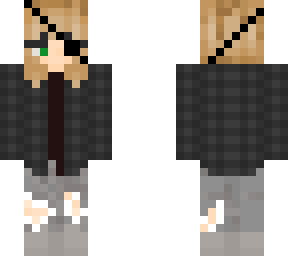 girl with green eyes + eyepatch