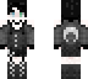 goth girl with moon jacket