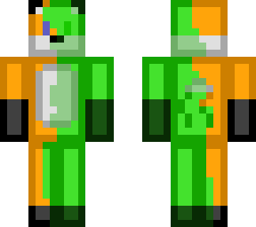 green infected fox