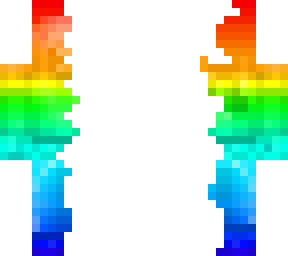 half rainbow half white