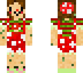 mushroom girl with frog shoes!