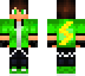 my brothers favuril minecraft boy skin green cool