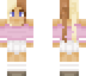 Pink pigtail girl | Minecraft Skin