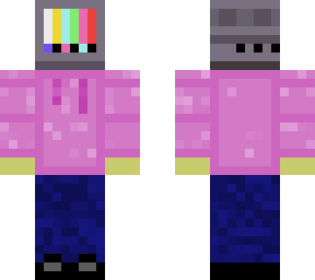 pink tv head