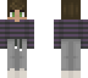 purple & black striped shirt
