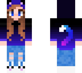 purple hoodie cat girl