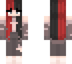 red/black split hair