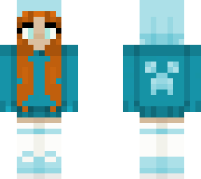 ~{cute girl in a teal creeper sweater}~