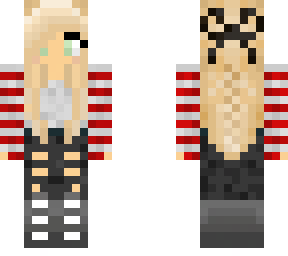 blonde girl with ripped black jeans