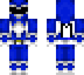 blue power ranger with m on back