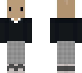 box head/ collared sweater
