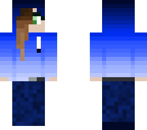 cute girl in fading blue hoodie