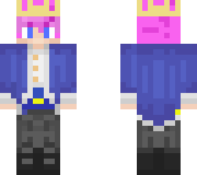edited blue hunan technoblade (pink hair)
