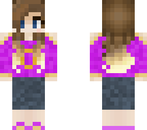 girl w/ highlights in a magenta sweater