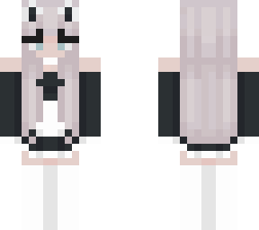 maid blue eyes grey hair uwu