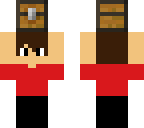 mini man holding a chest