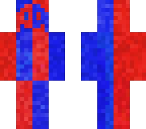 pixel red blue mismatched crazy dude