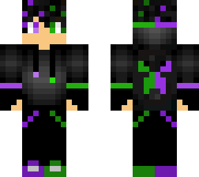 purple and green boy