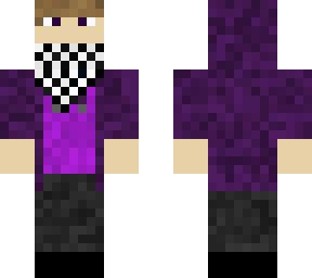 purple boy with hoodie and checkered bandana