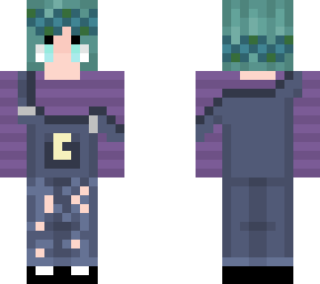 purple w/ripped overalls