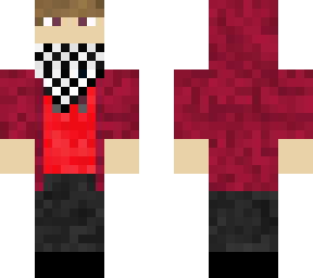 red boy with hoodie and checkered bandana