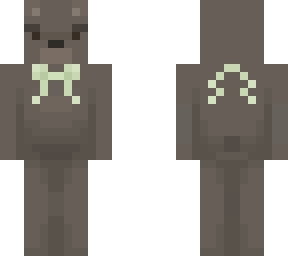 teddy bear with mint bow (black bear) updated