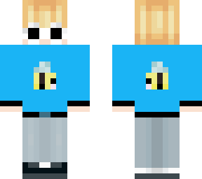 tubbo blue bee shirt with georgenotfound glasses