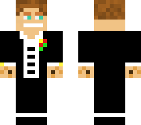 a skin with a tuxedo