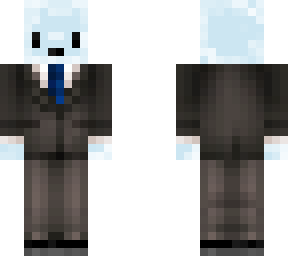 blue blob in suit