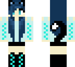 blue cat girl