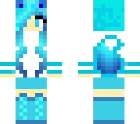 blue fox girl without hoodie (not mine)