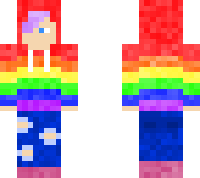 boy/girl with rainbow hoodie