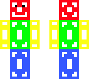 colored blocky man
