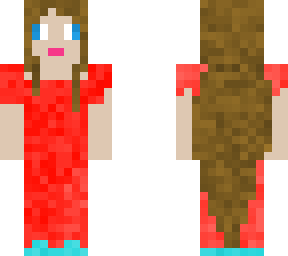cute girl with a red dress