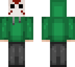hockey mask green hooded