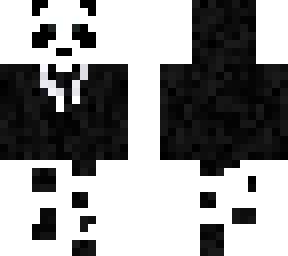 panda with black hoodie