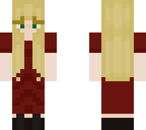 red victorian dress