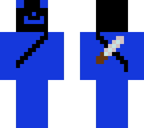 blue guy with a dagger