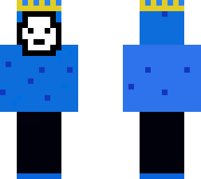blue man with crown