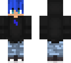 cool blue hair boy