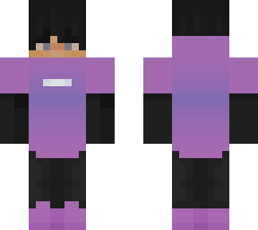 custom skin, eboy in purple sweatshirt